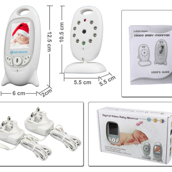 Baby Sleeping Monitor Color Video Wireless with camera baba electronic Security 2 Talk Nigh Vision IR 4