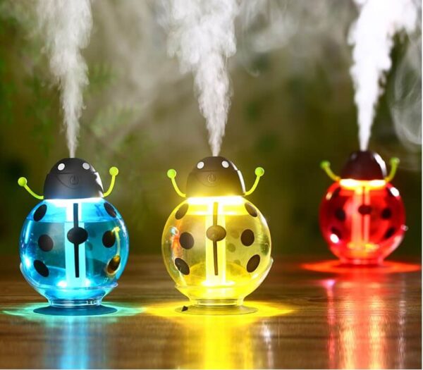 Beetle humidifier USB Humidifier Aroma diffuser Aromatherapy Essential oil diffuser Mini Portable Mist Maker 260ml LED 6