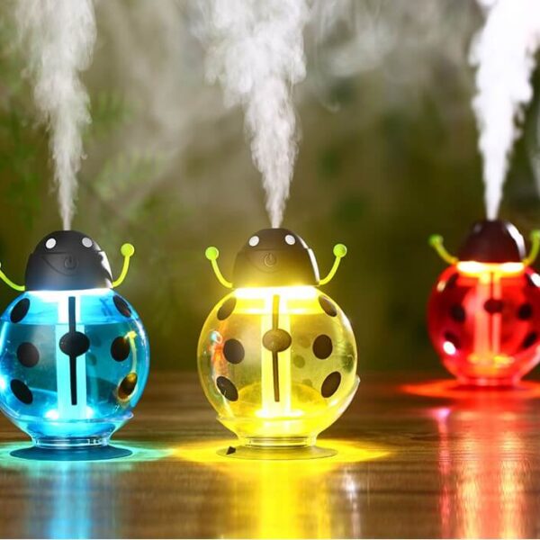 Beetle humidifier USB Humidifier Aroma diffuser Aromatherapy Essential oil diffuser Mini Portable Mist Maker 260ml LED 6