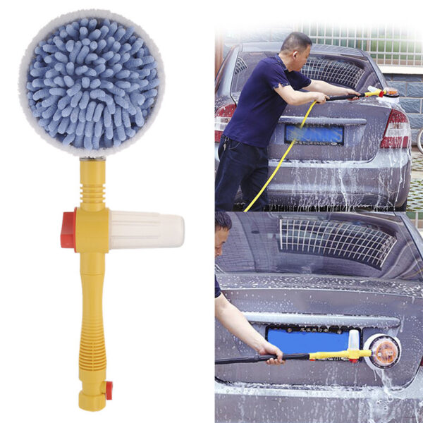 Autowaswissel Switch Water Flow Foam Brush Portable Car Washer Automatysk Wasborstel Professionele draaiende boarstel 4