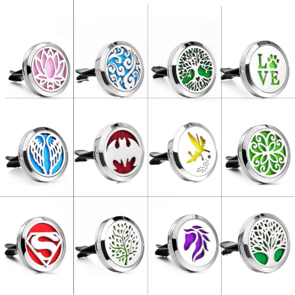 Dream Catcher Tree Stainless Steel Locket Car Clips Accessories Essential Oil Aromatherapy Diffuser Locket Pendant Car 1