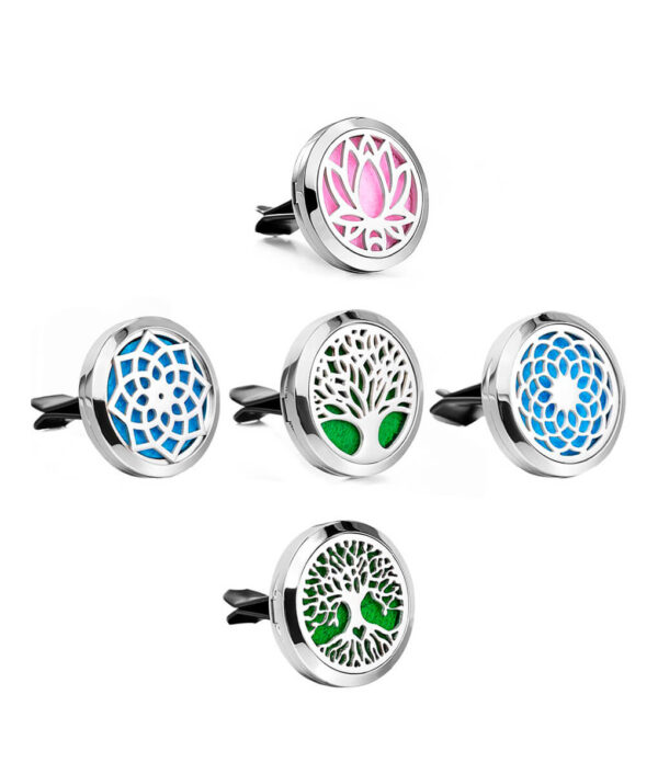 Dream Catcher Tree Stainless Steel Locket Car Clips Accessories Essential Oil Aromatherapy Diffuser Locket Pendant Car 6