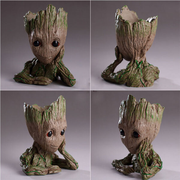 Drop Shipping Baby Groot Flowerpot Flower Pot Planter Action Figures Guardians of The Galaxy Toy Tree 1