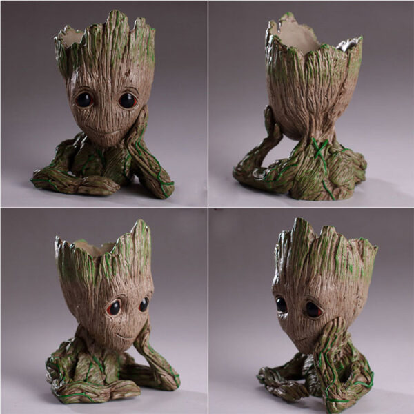 Pag-drop sa Baby Groot Flowerpot Flower Pot Planter Action Figures Mga Tigbantay sa Galaxy Toy Tree 1