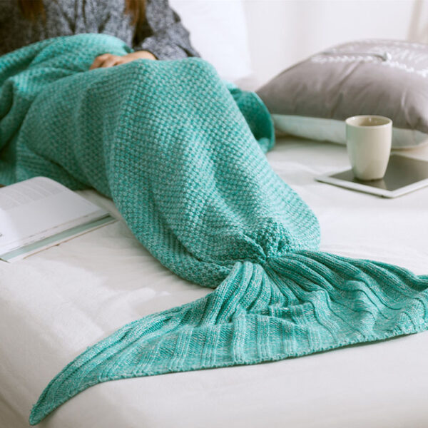 Hot Mermaid Blanket Handmade Knitted Sleeping Wrap TV Sofa Mermaid Tail Blanket Kids Adult Baby crocheted 5.jpg 640x640 5