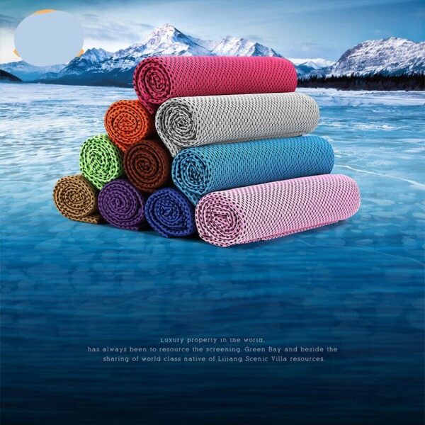 Hot Summer Sport Ice Towel 9 Colors 90 30cm Utility Enduring Instant Cooling Face Towel Heat 1 1