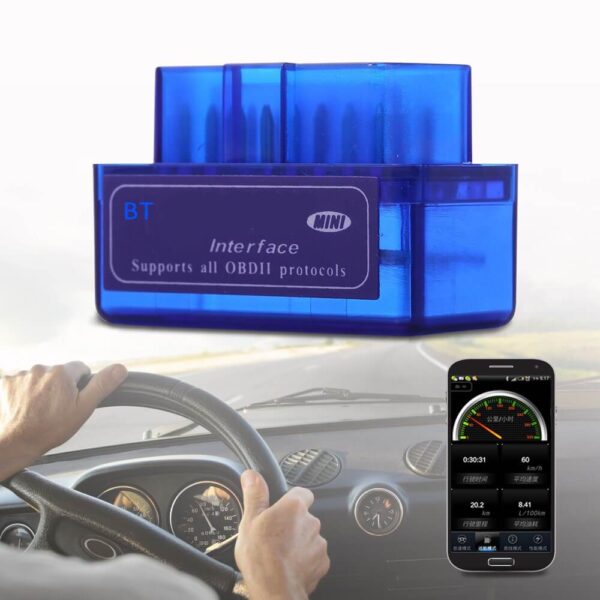 وروستی نسخه مینی ELM327 آٹو سکینر ELM 327 بلوتوټ OBD2 د Android Torque OBDII کار V2 1 1 لپاره