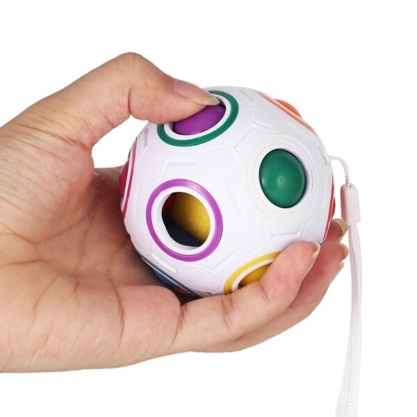 Ƙwallon sihiri Bakan gizo Spherical Magic Cube ball Anti Stress Rainbow wasanin gwada ilimi Ƙwallon Ƙwallon Ƙwallon Ƙwallon Ƙwallon Ƙirar Yara na 2