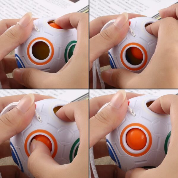 Magic labda szivárvány gömb varázskocka labda stresszoldó szivárvány rejtvények labdák gyerekeknek oktató játékok 3 személyes