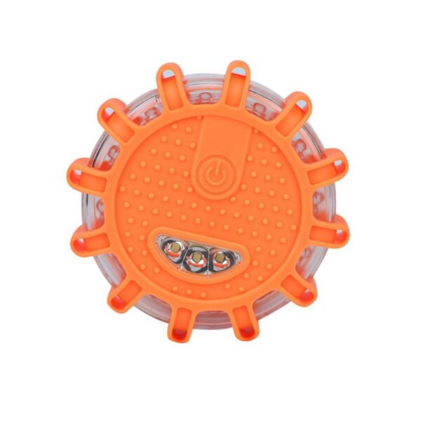 Mini 12LED 8 Modus Emergency Safety Road Flare Flashing Warning Light Magnetic Base Disc Beacon 2