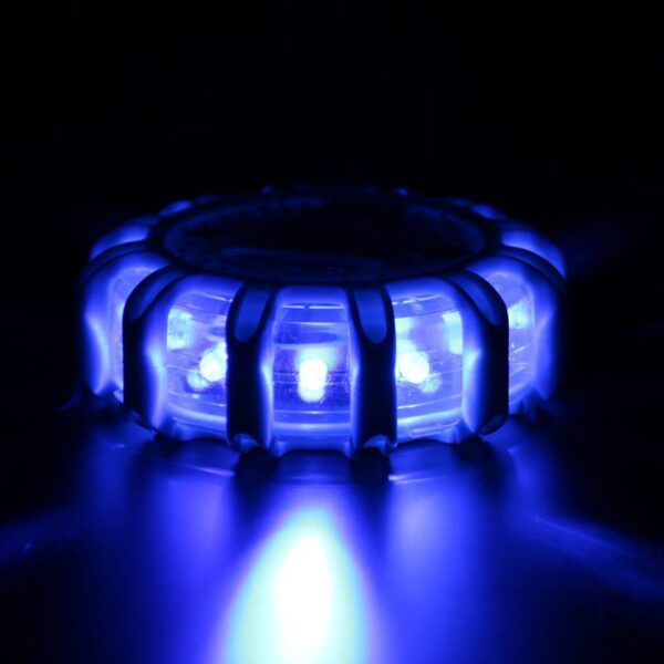 Mini 12LED 8 Mode Emergency Safety Road Flare Flashing Warning Light Magnetic Base Disc Beacon 4