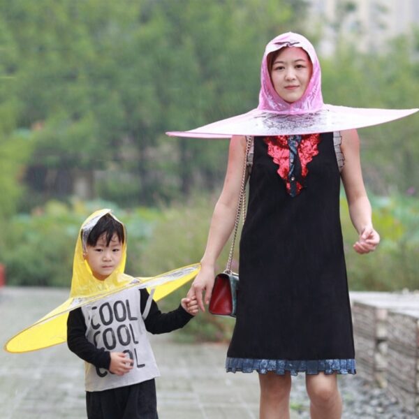 Outdoor Unisex Fishing Golf Child Adult Cover 1 Piece Transparent Umbrellas Rain Coat Raincoat Umbrella Headwear 9