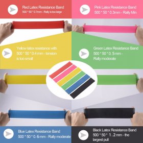 6 Levels Exercise Bands (6 pieces) - image 2