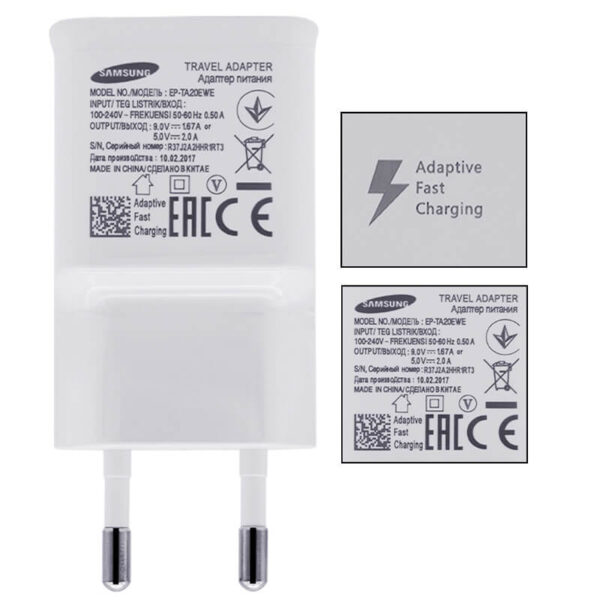 Samsung S6 S7 Edge Note 4 5 Fast Charger Travel Adapter EU Galaxy S 6 S 6