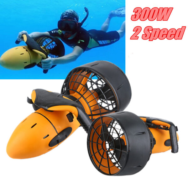 Waterproof 300W Electric Underwater Scooter Water Sea Dual Speed Propeller Diving Pool Scooter Water Sports Equipment