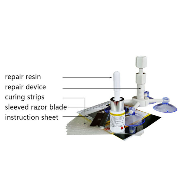 Zida Zokonzera Windshield Zida Zokonzera Mawindo a Galimoto a DIY Galasi Scratch Windscreen Crack Restore Window Screening 3