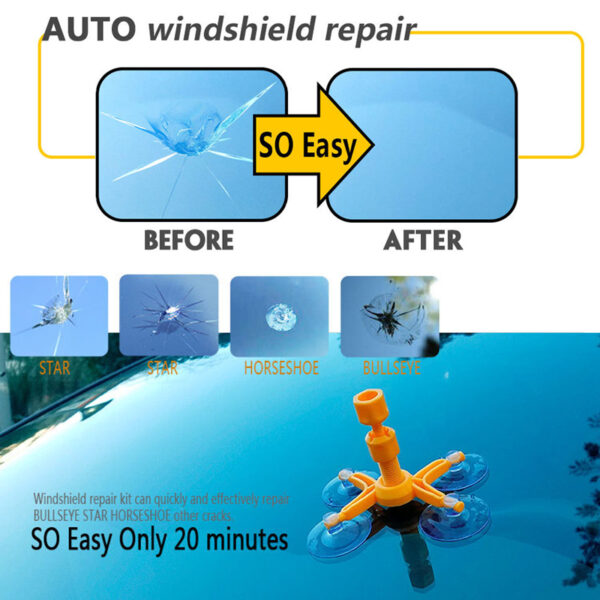 Windshield Repair Kits DIY Car Window Repair Tools Glass Scratch Windscreen Crack Restore Window Screen Polishing 4