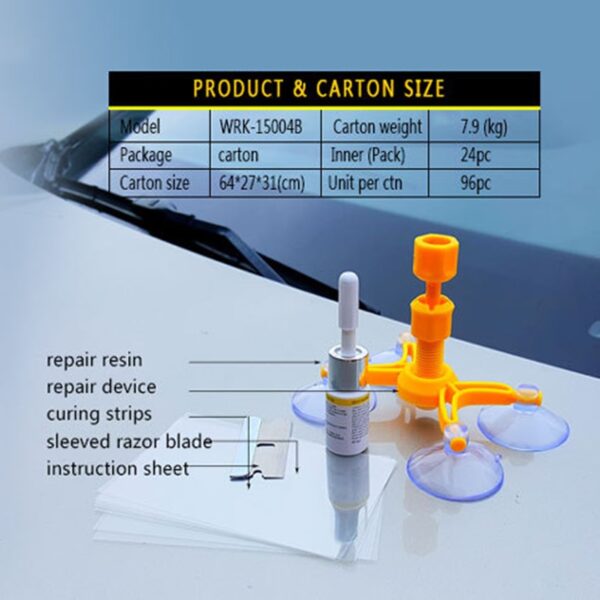 Kit Perbaikan Kaca Depan DIY Alat Perbaikan Jendela Mobil Kaca Gores Kaca Depan Retak Mengembalikan Layar Jendela Polishing 5