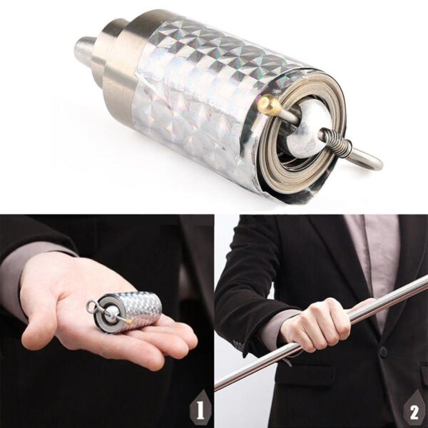 1pcs 120CM length Appearing Cane silver cudgel metal magic tricks for professional magician stage street close