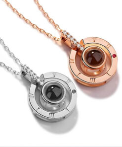 2018 New Arrival Rose Gold Silver 100 languages I love you Projection Pendant Necklace Romantic Love 590x