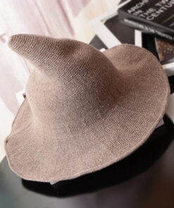 Along the sheep wool cap knitting fisherman hat qiu dong Female fashion witch pointed basin bucket 3.jpg 640x640 3