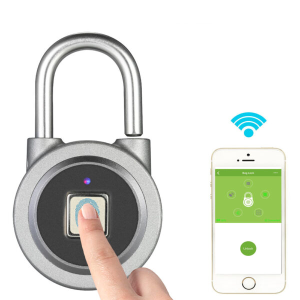 Fingerprint Smart Keyless Lock Waterproof APP Button Password Unlock Anti Theft Padlock Door Lock para sa Android