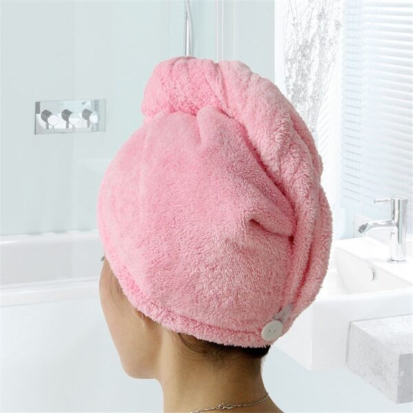 GIANTEX Women Bathroom Super Absorbent Quick drying Microfiber Bath Towel Hair Dry Cap Salon Towel 25x65cm 2