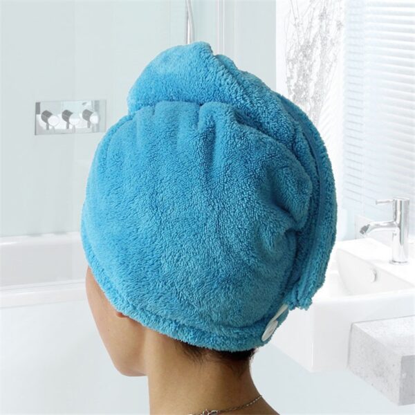 GIANTEX Women Bathroom Super Absorbent Quick drying Microfiber Bath Towel Hair Dry Cap Salon Towel 25x65cm 4