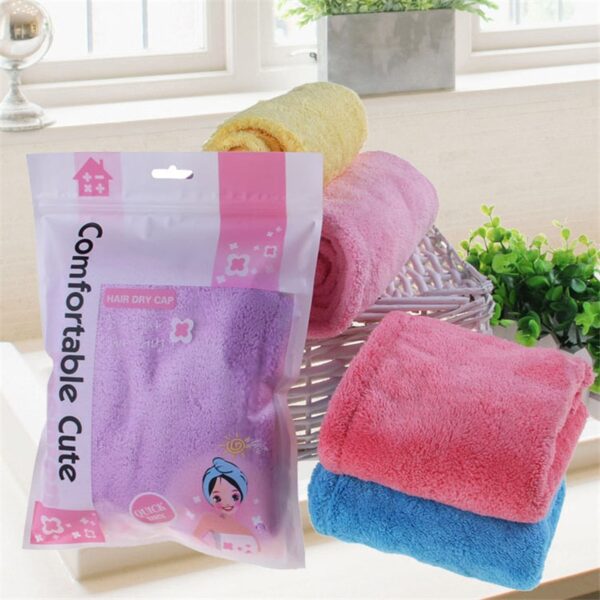 GIANTEX Women Bathroom Super Absorbent Quick drying Microfiber Bath Towel Hair Dry Cap Salon Towel 25x65cm 5