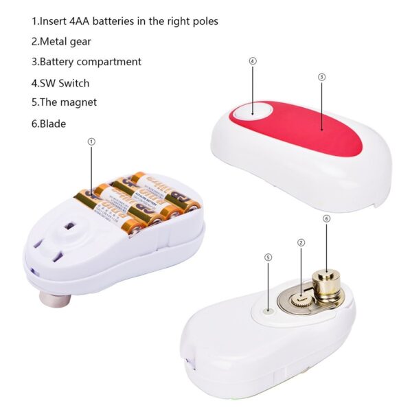 HOT SALE New Arrival Bottle Opener Fashion Design Electric Can Opener Automatic Multifunction Opener Kitchen Tools 5