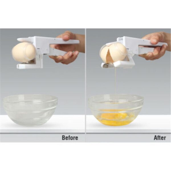 Hot 1PCs Egg Cracker Handheld York White Separator On TV Home Restaurant Kitchen Gadget Egg Tools 4