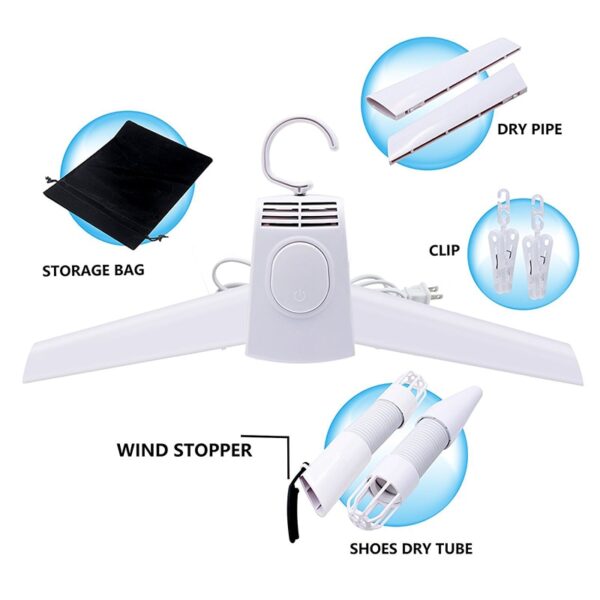 Portable Clothes Hangers Electric Laundry Dryer Smart Shoes Cabide Coat Hanger Para sa Travel Rod Rack Hangers 3