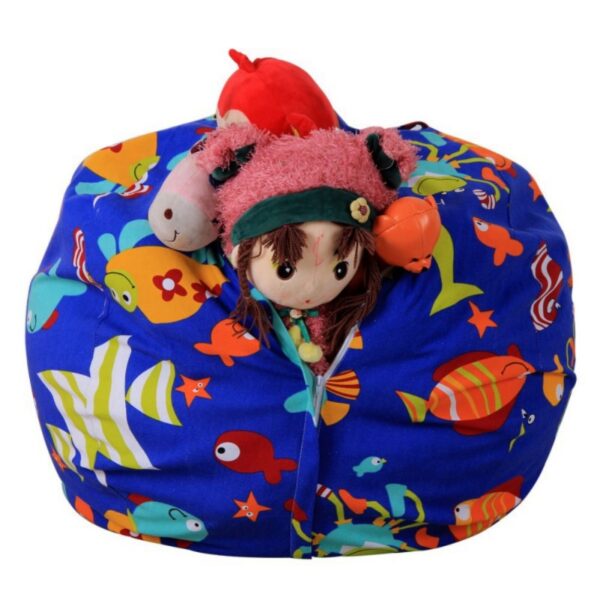 Sac de rangement pour animaux en peluche, chaise Portable, sac de rangement pour jouets d'enfants, tapis de jeu de rangement moderne et créatif 5