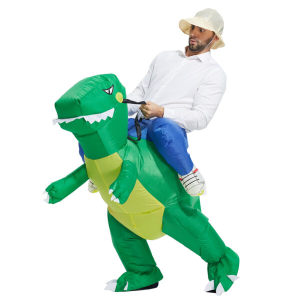 TOLOCO Carnival Purim Costume for adult Inflatable Dinosaur Cow Costume Fan Operated Adult Cosplay Animal Dino 1