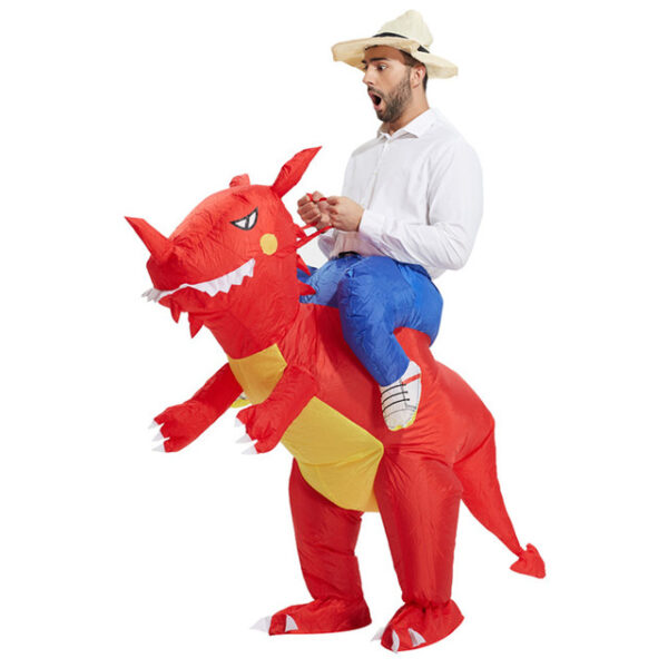 TOLOCO Karnaval Purim Yetkinlər üçün Kostyum Şişmə Dinozavr İnək Kostyum Fanla idarə olunan Yetkin Cosplay Heyvan Dino 1.jpg 640x640 1