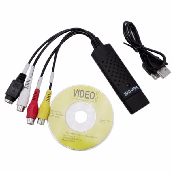 USB 2 0 Kibadilishaji Kadi ya Kunasa Sauti ya Video Adapta ya PC VHS hadi Video ya Dijiti ya Kubadilisha DVD