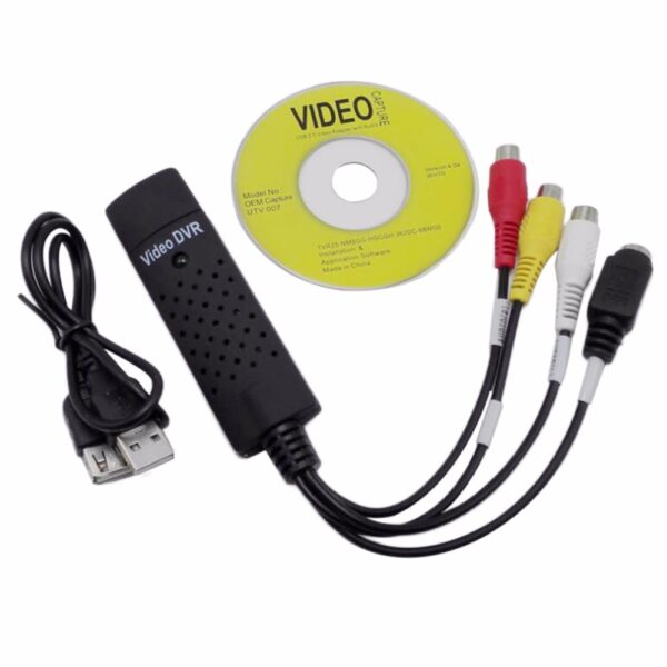 Convertidor de tarjeta de captura de audio y video USB 2 0 Adaptador de PC Convertidor de VHS a DVD Video digital 3