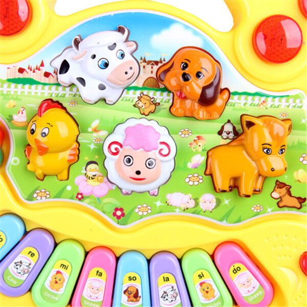 1 PC Baby Musical Toys Educational Animal Farm Piano Developing Musical Toys with Animal Sound Cute 1