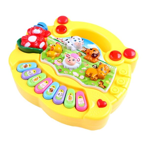1 PC Baby Musical Toys Educational Animal Farm Piano Developing Musical Toys with Animal Sound Cute 4