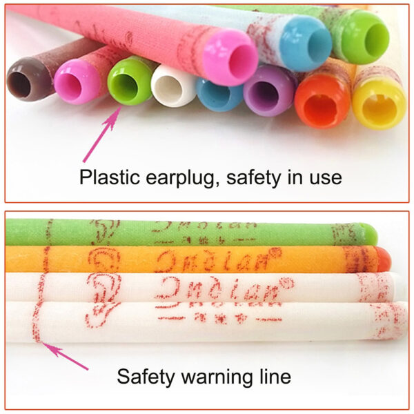10Pcs Set Ear Candle Earwax Candles Hollow Blend Cones Care Healthy Beeswax Cleaning Natural Aromatherapy 3