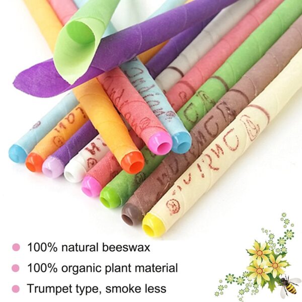 10Pcs Set Ear Candle Earwax Candles Hollow Blend Cones Care Healthy Beeswax Cleaning Natural Aromatherapy 4