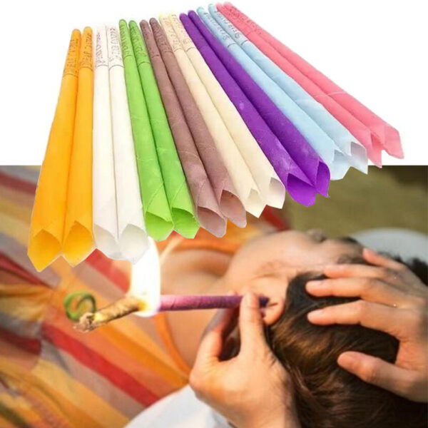 10Pcs Set Ear Candle Earwax Candles Hollow Blend Cones Care Healthy Beeswax Cleaning Natural Aromatherapy 5