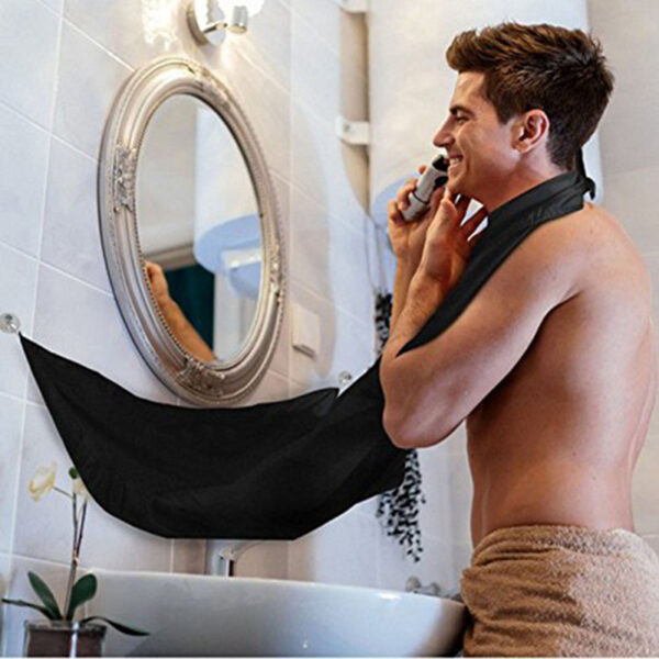 120x80cm Man Bathroom Apron Black Beard Apron Hair Shave Apron for Man Waterproof Floral Cloth Household 1