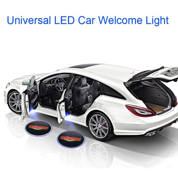1PC Universal Wireless Car Albaab Ku Soo Dhawoow Logo Light Projector LED Laser Lamp Ford BMW Toyota 1