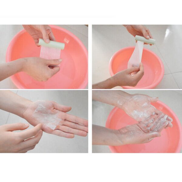 1PCS New Washing Hand Bath Soap flakes Travel portable Scented Slice Sheets Foaming Box Paper Wholesale 3