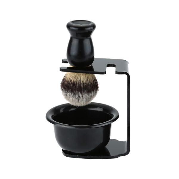 3 In 1 Shaving Soap Bowl Shaving Brush Shaving Stand Bristle Hair Shaving Brush Men Beard 1