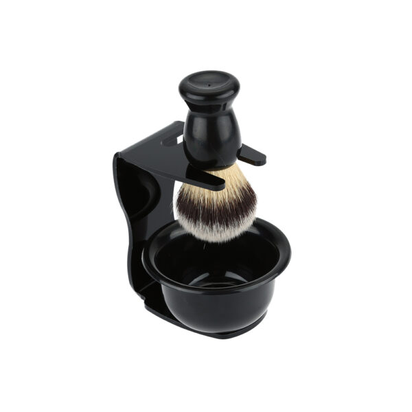 3 In 1 Shaving Soap Bowl Shaving Brush Shaving Stand Bristle Hair Shaving Brush Men Beard 2