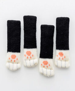 4Pcs Set Cute Cat Paw Table Chair Foot Leg Knit Cover Protector Socks Sleeve Protector Good 4