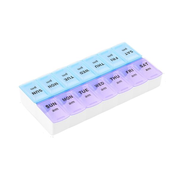 7 Days Pill Case Medicine Storage Tablet Pill Box With Clip Lids Medicine Organizer Pill Case 2