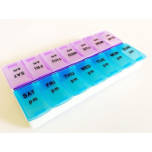 7 Days Pill Case Medicine Storage Tablet Pill Box With Clip Lids Medicine Organizer Pill Case 4